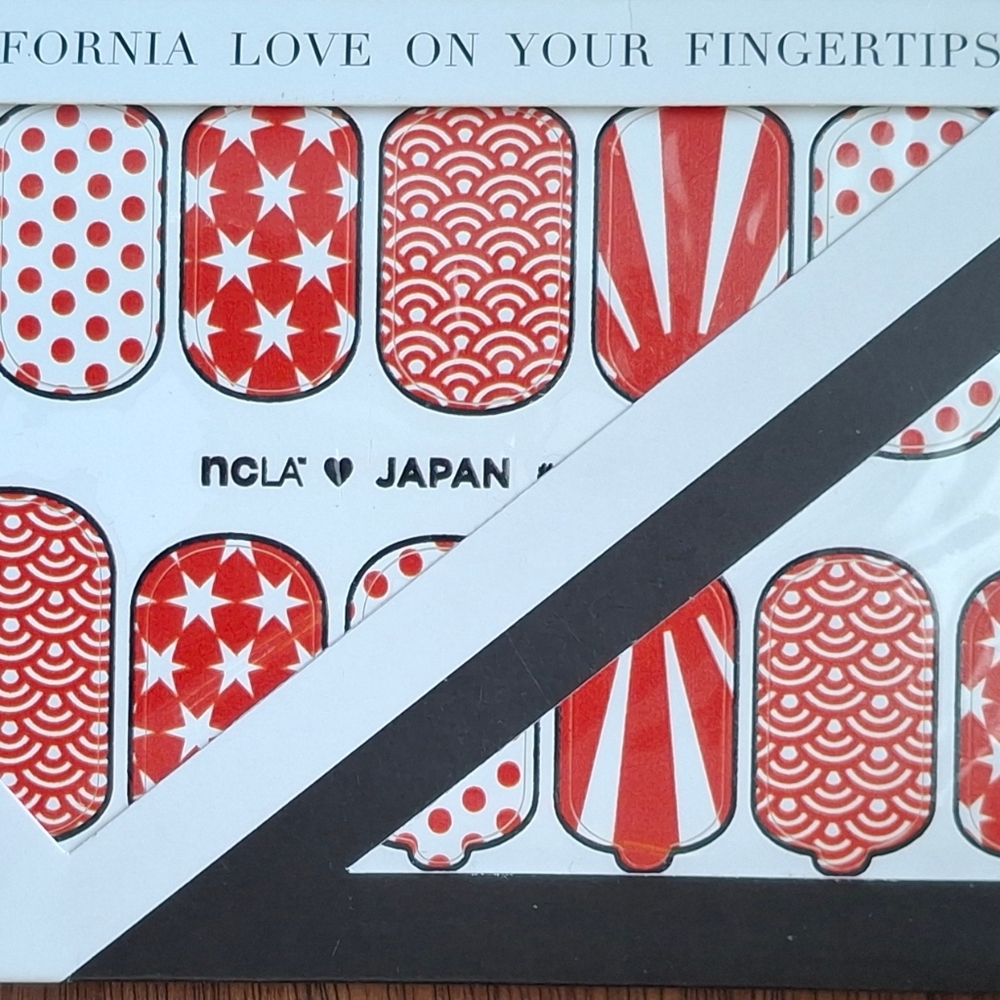 New Sealed NCLA Nail Wraps Japan Self Adhesive, World Cup, Olympics
